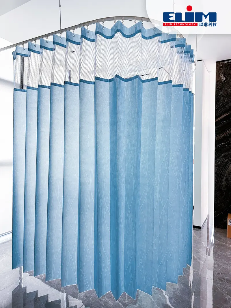 100% polypropylène Stripe Antibactérien Medical Disposable Lit Rideaux